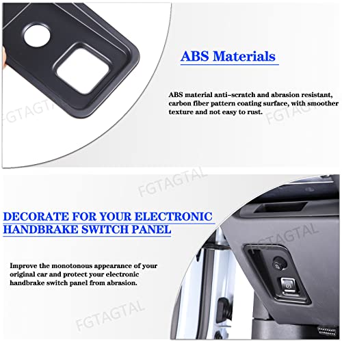 Car Electronic Handbrake Trim Cover Compatible with Chevrolet Corvette C8 2020-2025, ABS Dashboard Electronic Handbrake Switch Panel Cover Trims (Matte Black) - color: Matte Black