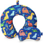 2 Pcs Dinosaur Travel Pillow with Sleep Eye Mask, U Shaped Memory Foam Headrest & Neck Pillow with Washable Cover, Soft Neck Head Support Travel Accessories for Airplane Car Train Bus Trips - style: Dinosaur