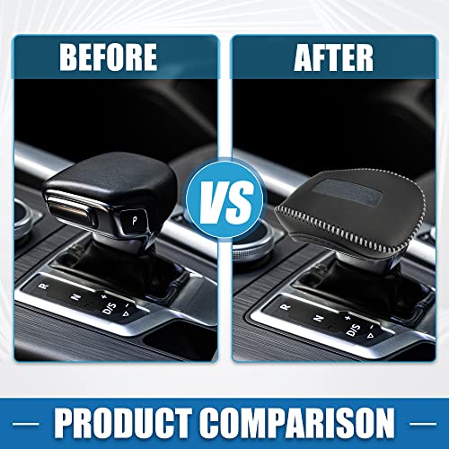 Gear Shifting Knob Cover Automatic Transmission Lever Trim for Mitsubishi Outlander PHEV GN0W GN Series 2022-2023 Faux Leather Black Gray - color: Gray