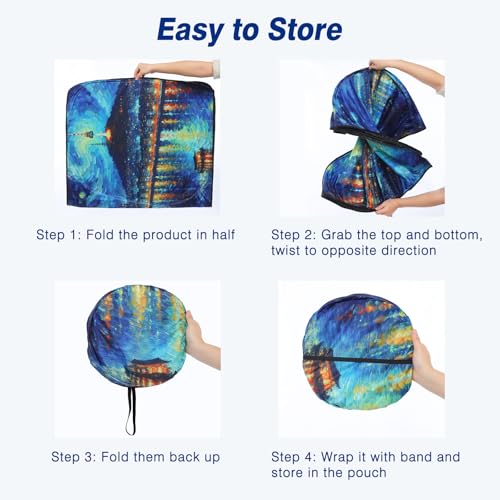 Windshield Sun Shade - Car Sun Shade Windshield, Reflector Sunshade Offers Ultimate Protection for Car Interior - color: Blue Lighthouse(57"x32")