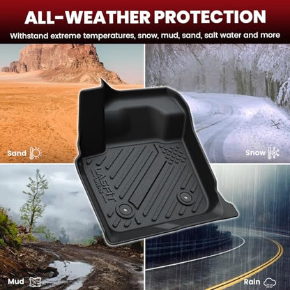 LASFIT Floor Mats & Cargo Mat for Lexus ES 2019-2025(Only Fit FWD), TPE All Weather Custom Fit 1st & 2nd Row Rubber Car Mats and Cargo Liner, Black Easy to Clean - size: 2019-2025|For Lexus ES|Floor&Cargo Mats