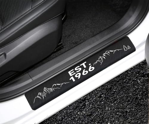 4Pack Car Door Sill Protectors,Carbon Fiber Front/Rear Door Sill Plate Guard Protectors fit for Bronco Accessories
