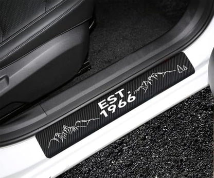 4Pack Car Door Sill Protectors,Carbon Fiber Front/Rear Door Sill Plate Guard Protectors fit for Bronco Accessories