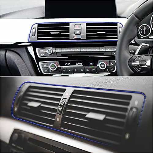 X AUTOHAUX Car Interior Trim Strip Line Gap Door Edge Seal Protector Dark Blue 5m 16.4ft - color: Dark Blue