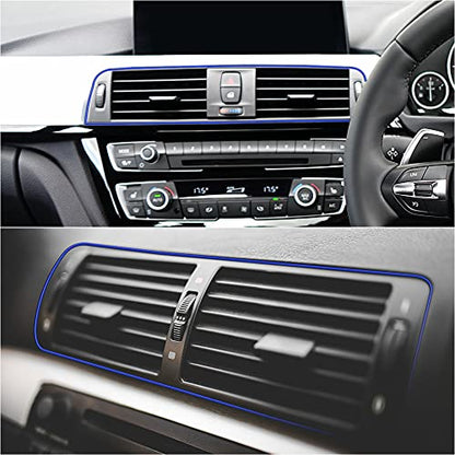 X AUTOHAUX Car Interior Trim Strip Line Gap Door Edge Seal Protector Dark Blue 5m 16.4ft - color: Dark Blue