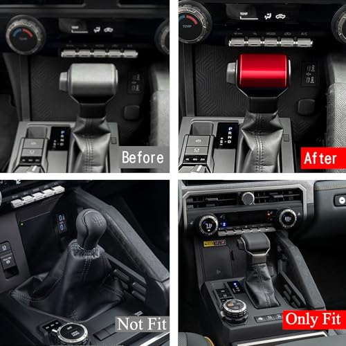 for Toyota Tacoma 2024 2025 and 4Runner 2025 Interior Accessories Center Console ABS Gear Shift Decor Cover Dashboard Trim (Dark Red, Gear Shift Decor)