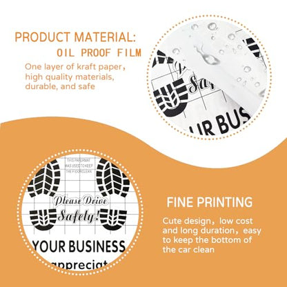 White Car Paper Floor Mats,100Pcs Vehicles Disposable Floor Pads,Temporary Cars Floor Protector,Automotive Mat Covers Protector,Waterproof Car Foot Pads Protective Papers,16x20inch (New Packaging