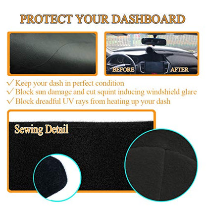 Yiz Dashboard Cover Dash Mat Pad Custom Fit for 2006-2008 Dodge Ram 1500 2500 3500,2009 Ram 2500 3500 4500 5500,2010 Ram 4500 5500 Without Cutout for Dash Speakers (06-08 Black) J16 - color: 06-08 Black
