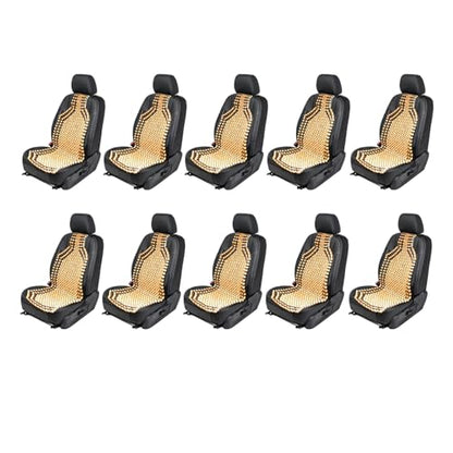 ZONETECH Wood Beaded Seat Cushion 10-Pack - Premium Quality Massaging Double Strung for Stress-Free Driving All Day,Universal Fit for Vehicles and Office Chairs - size: 10 PACK