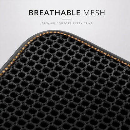 Cooling&Breathable 3D Air Mesh Car Seat Cushion for Summer, Universal Ventilated Comfortable Seat Pad, Suitable for Sedans,Vans,Pickup,Trucks,Suvs (Black-1PcsBackCushion+1PcsSeatPad) - color: Black-1pcsbackcushion+1pcsseatpad