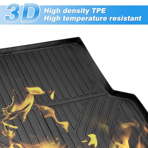 Powerty Cargo Liner for 2023-2025 2026 Toyota Prius & Prius Prime (PHEV) Accessories Cargo Mats TPE All Weather Trunk Liner Heavy-Duty Trunk Mats - size: For｜Toyota Prius & Prime(PHEV)｜23-26｜Cargo Mat