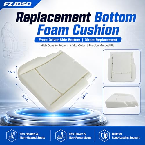 FZJDSD Front Driver Side Bottom Replacement Seat Foam Cushion Compatible with Dodge Ram 1500 2500 3500 4500 5500 Years 2009 2010 2011 2012 2013 2014 2015 2016 2017 2018