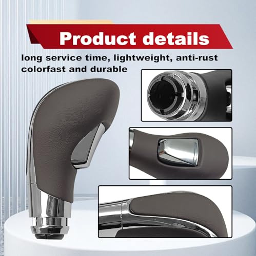 Automatic Gear Stick Shift Knob Compatible with 2012-2017 Buick Verano Car Gear Shift Knob Leather Car Stick Lever Gear Shifter Knob Cover Head Handle Lever(Brown) - color: brown