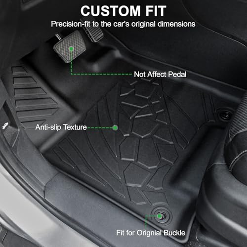Floor Mats for 2017-2025 2026 Honda Ridgeline, TPE All Weather Durable Floor Liners for Honda Ridgeline Accessories - size: 2017-2026 | For Honda Ridgeline