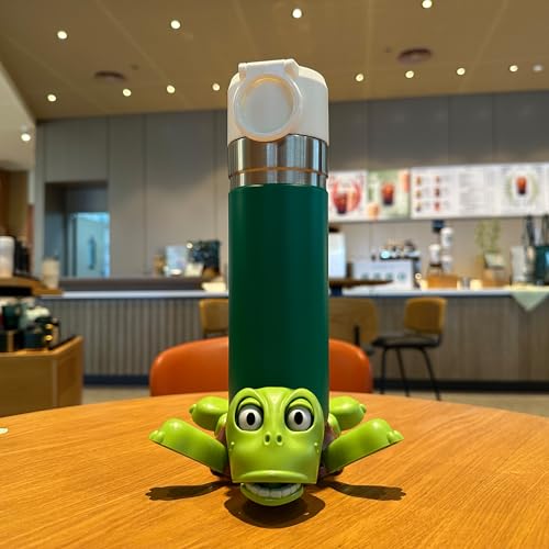 JOD® Turtle Cup Holder,Turtle Coaster with Funny Expression, Cup Holder with Liftable Limbs & Expressive Face for Turtles,Tortoise Lover Gag Gifts Home Decor(Light Green)
