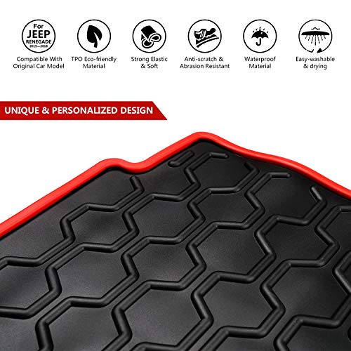 Cartist Cargo Liner Compatible with 2015-2024 Jeep Renegade Trunk Mat Car Rear Boot Liner