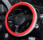 Crystal Rhinestone car Steering Wheel Cover, Bling Bling Crystal Crown Leather Non-Slip Universal 15 inch/38 cm Steering Wheel Cover (Red) - color: Red