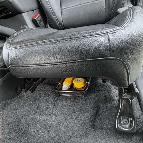 Front Under Seat Storage Organizer Tray Compatible with Jeep Wrangler JL/JLU 2018-2022 2023 2024 2025 2026 and Jeep Gladiator JT Truck 2020-2023 2024 2025 2026 Hidden Accessories （Patented Design）