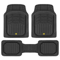 Cat® CAMT-9013 (3-Piece) Heavy Duty Deep Dish Rubber Floor Mats, Trim to Fit for Car Truck SUV & Van, All Weather Total Protection Durable Liners Black, 29.5" L x 21" W x 1" Th - color: Black, style: CAMT-9013