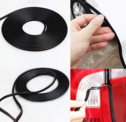 Eytool Car Door Protectors Edge Guards,16Ft(5M) Car Edge Trim Rubber Seal Protector with U Shape Car Protection Door Edge Guard Fit for Most Car(Black)