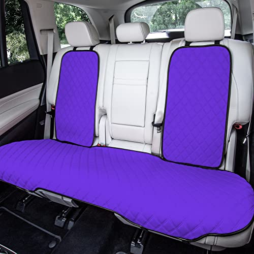 FH Group Car Seat Cover Cushion - Cars Trucks SUV, Neosupreme Car Seat Cushions, Waterproof Car Seat Cover Cushion, Universal Fit Car Seat Protector Rear Set Purple - color: Purple, style: Rear Bench