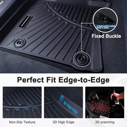 TPE Floor Mats for 2011-2021 & 2022 WK Jeep Grand Cherokee (Not for L) All Weather Car Floor Liners Fit Jeep Grand Cherokee Accessories Black - size: 2011-22|For WK Jeep Cherokee|1st