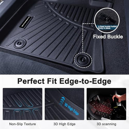 Weatherbeater Heavy-Duty All-Weather Floor Mats - Custom Fit for 2015-2021 Ford Transit 150/250/350/350HD w, Durable Floor Liners with Raised Edges Front Row 2pcs - size: 2015-21|Transit| floor mats