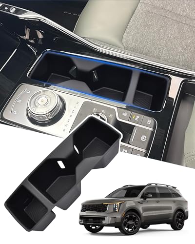 Cup Holder Inserts for 2021-2025 2026 KIA Sorento Accessories, Non-Slip TPE Center Console Protector Organizer to Prevent Spills & Scratches for Sorento Interior Accessories - size: For 2021-2026 KIA Sorento