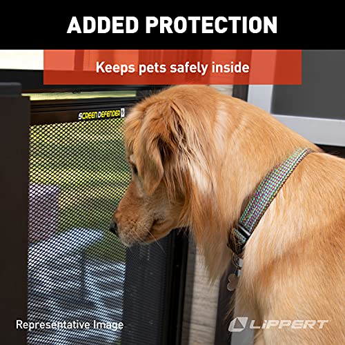 Lippert Components 859794 Screen Defender RV Entry Door Aluminum Screen Protector, 30-inch, Black - size: 30-inch Door (26.5\" Screen Kit)
