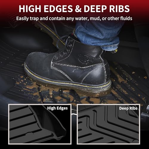 LASFIT Floor Mats Fit for Lexus NX NX200t NX300 NX300h 2021-2015 All Weather Floor Liners Custom Fit for Lexus NX All Models 2021 2020 2019 2018 2017 2016 2015 TPE Car Mats,Front and Rear Mats,Black - size: 2015-2021|For Lexus NX|Floor Mats