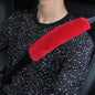 2 Pack Car Seatbelt Covers Shoulder Pad, Soft Faux Sheepskin Seat Belt Shoulder Cover for a Comfortable Driving, Seat Belt Shoulder Strap Covers Helps Protect Your Neck and Shoulder (Red) - color: Red