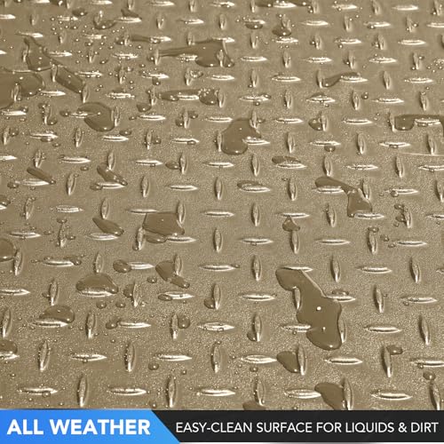 PIC AUTO Heavy Duty Cargo Liner, Trimmable All-Weather Rubber Trunk Mat for Cars, SUVs, Vans & Trucks, Anti-Slip Backing, Durable Protection, Large, Beige - color: Beige