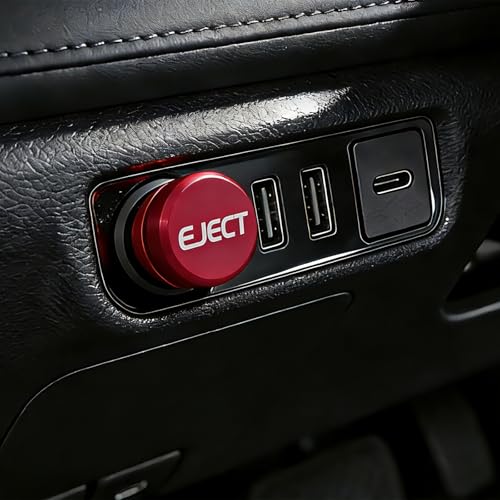 Cigarette Lighter Plug Cover Billet Aluminum Cigarette Lighter Plug, Fits All Vehicles with Standard 12 Volt Power Source Aluminum Dustproof Plug (Eject) - color: Eject