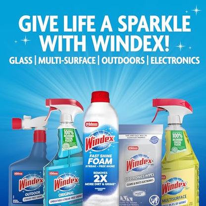 Windex Automotive Car Window and Glass Cleaner, Streak-Free Shine for Car Glass Exteriors, Tinted Windows, and Interior Electronics, 23 fl oz - size: 23 Fl Oz (Pack of 1)