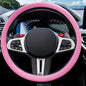JDDRY Car Steering Wheel Cover,Silicone Steering Wheel Protector,Universal Fit Automotive Steering Wheel Cover,Steering Wheel Protective Cover(Pink,1PC) - color: Pink