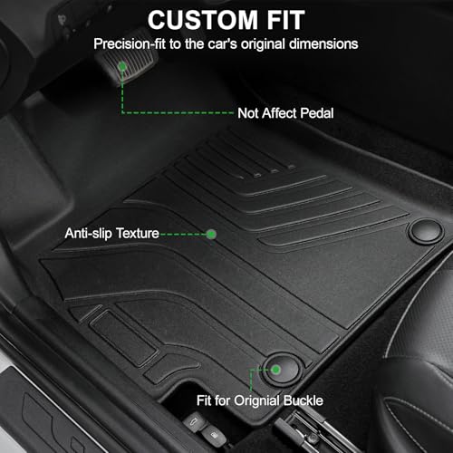 Floor Mats for 2021-2026 Hyundai Elantra (Not for Hybrid) & Elantra N, TPE All Weather Durable Floor Liners Door Sill Guards for Hyundai Elantra Gas Accessories
