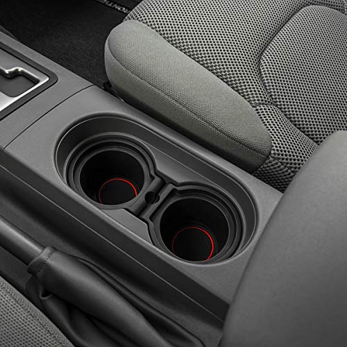 Auovo 2 Pcs Cup Holder Inserts Replacement for Frontier 2005-2019 Xterra 05-15 Pathfinder 05-12 Replace 96975-EA000 96975-ZS00A(with 3 Pairs of TPE Coasters in red Blue All Black)