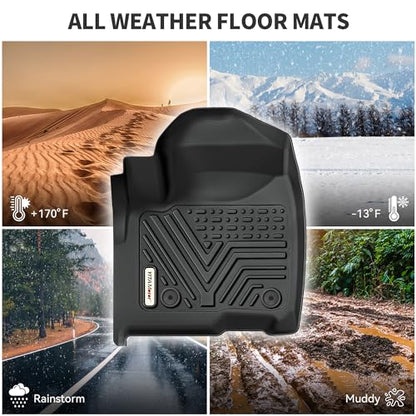 YITAMOTOR Floor Mats Fit for 2020-2025 2026 Kia Soul, Custom Fit Kia Soul Floor Liners All-Weather Protection, Heavy Duty Waterproof Car Mats Set, 1st & 2nd Row Black - style: 20-26 Kia Soul 1st&2nd