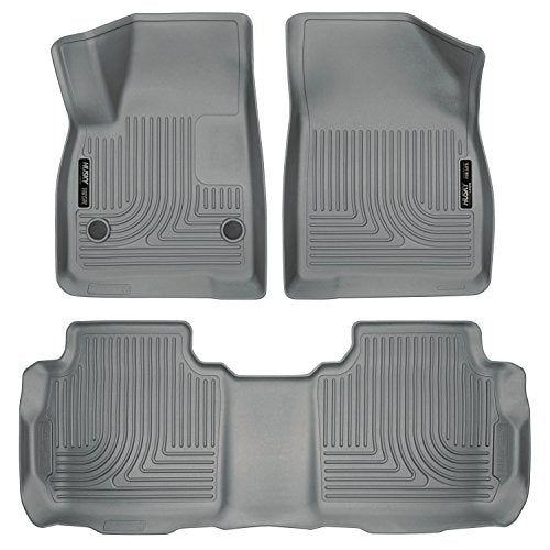 Husky Liners Weatherbeater Floor Mats | Fits 2019-2026 Chevrolet Blazer, 2017-2025 Cadillac XT5, 17-23 GMC Acadia | Front & 2nd Row, 3-pc Grey - 99142