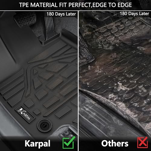 KARPAL Floor Mats Fit for Toyota RAV4 2019-2025 (Include Hybrid), Custom Fit All Weather TPE Floor Liners, 1st & 2nd Row & Cargo Liner, RAV4 Accessories - style: 2019-2025 | For Toyota RAV4 | 1st & 2nd Row & Cargo