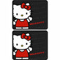 Plasticolor Rear Seat Utility Rubber car Truck SUV Floor Mats - Hello Kitty Sanrio Waving - Pair