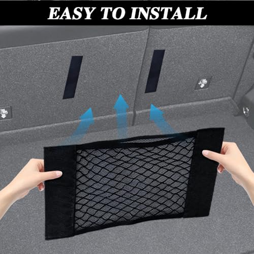 2PCS Car Storage Net Bag, Car Storage Mesh Pocket, Car Net Pocket Storage Organizer, Car Seat Back Storage Mesh Pocket, Car Elastic Storage Mesh Bag Universal for Most Cars