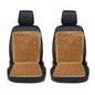 ZONETECH Wooden Beaded Car Seat Cover, Cooling Car Seat Cover Natural Double Strung, Massage Cushion Comfortable Beaded Seat Covers for Cars, Home and Office Car Seat Beads for Driving 2-Pack - size: 2-Pack