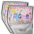 Car Sun Shade for Window Baby (2 Pack), Blackout Window Shades with Storage Net Pocket, 7 Suction Cups, Cute Patterns for Sun/Heat/UV Rays Block - color: Pink-Animals 2PC