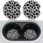 Cute Cow Print Animal Themed Black and White Cup Holders,2 Pack Universal Neoprene Car Coasters Set for Women/Men,Drink Cup Car Holder Coasters with A Finger Notch - color: Cow Print Animal Themed Black and White