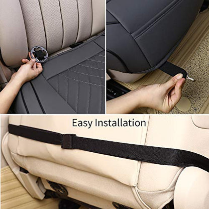 kingphenix Car Seat Cover: Easy to Install, Fits Most Cars, Vans, Trucks, and SUVs – Gray - color: Gray