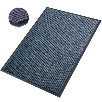 Front Door Mat,2'x3'Indoor Outdoor Door Mat,Heavy Duty Durable Welcome,Commercial Floor Mats Inside Outside Entrance, Waterproof All-Season, All-Weather Non Slip Backing Doormat for Entryway,Dark Gray