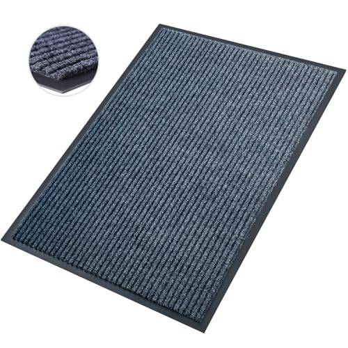 Front Door Mat,3'x5'Indoor Outdoor Door Mat,Heavy Duty Durable Welcome,Commercial Floor Mats Inside Outside Entrance, Waterproof All-Season, All-Weather Non Slip Backing Doormat for Entryway,Dark Gray - size: 36"x60"