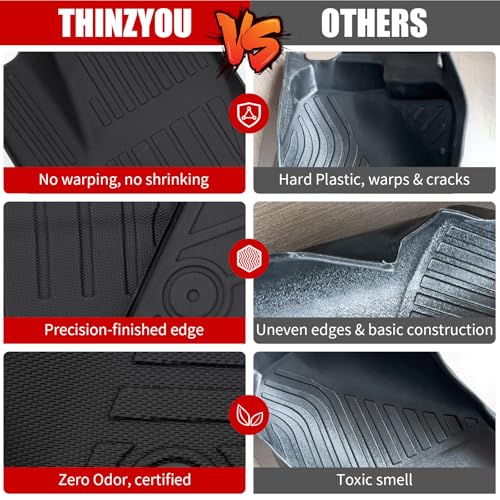 Floor Mats Compatible with 2018-2024 Ford Expedition (Not for Max Models) Cargo Mat Cargo Liner TPE 2023 Expedition 7 Seats Accessories (Trunk Mat+Backrest Mats+Floor Mats) - style: For Ford Expedition 7-Seater | 2018-2024
