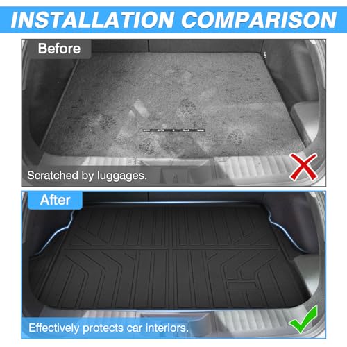 Powerty Cargo Liner for 2023-2025 2026 Toyota Prius & Prius Prime (PHEV) Accessories Cargo Mats TPE All Weather Trunk Liner Heavy-Duty Trunk Mats - size: For｜Toyota Prius & Prime(PHEV)｜23-26｜Cargo Mat